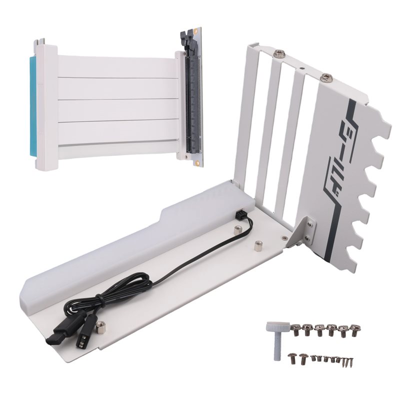 Pcie 4.0 X16 Riser Cable 90 Degree - Fijne textuur – verticale beugel voor